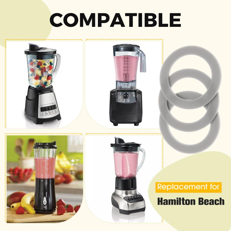 DRELD Blender O-Ring Gasket Seal Rubber Sealing O-Gasket Rings, Replacement for Hamilton Beach (Pack of 3) - Image 4